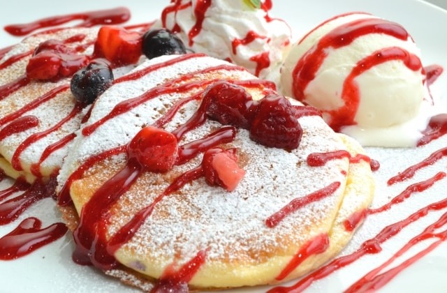 フレッシュベリーのパンケーキ