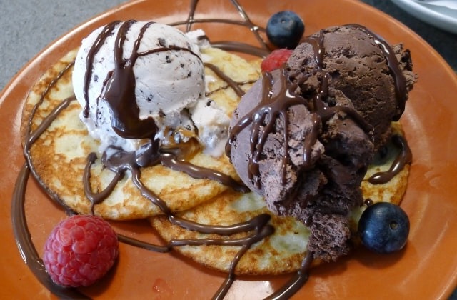 生チョコレートのパンケーキ